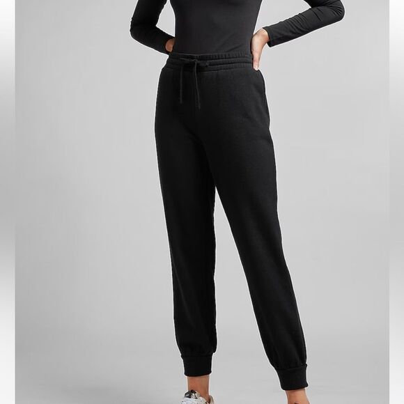 High Waisted Fleece Joggers express pants joggers women NwT XL - Picture 2 of 6